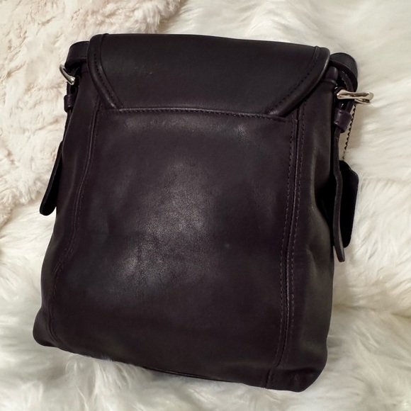 Coach Blackish Deep Purple Leather Women's Bag - Picture 3 of 10